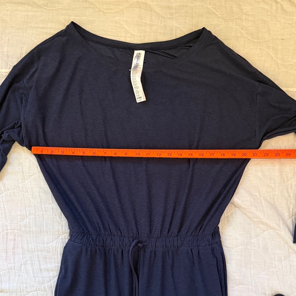 Fabletics Navy Blue Off-Shoulder Jumpsuit - Picture 8 of 14